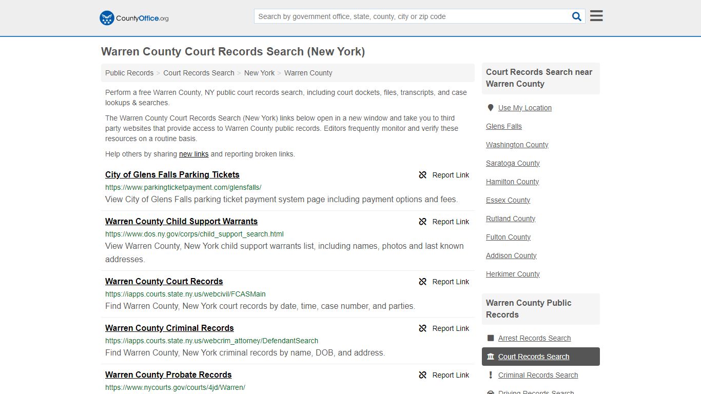 Court Records Search - Warren County, NY (Adoptions, Criminal, Child ...